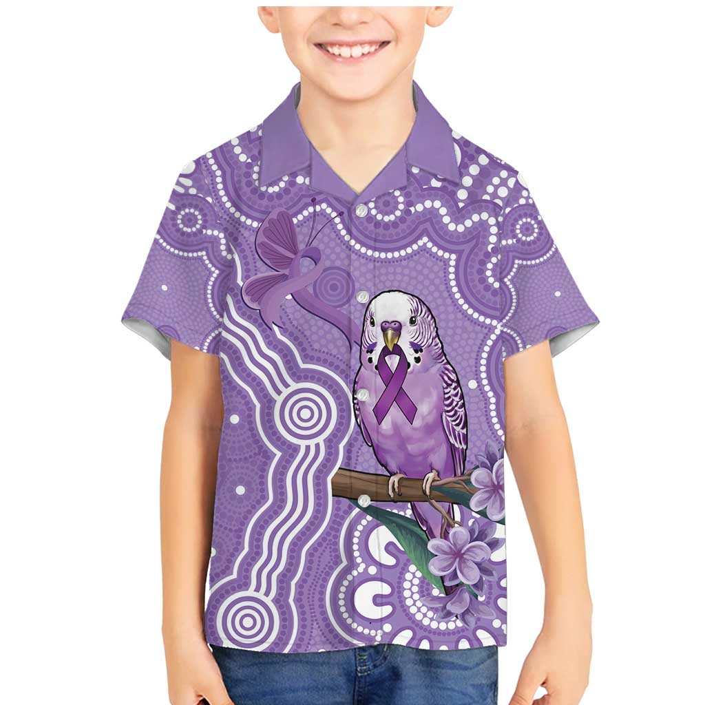 Australia Epilepsy Awareness Family Matching Mermaid Dress and Hawaiian Shirt Purple Budgerigar Plumeria Aboriginal - Aussie Hoodie