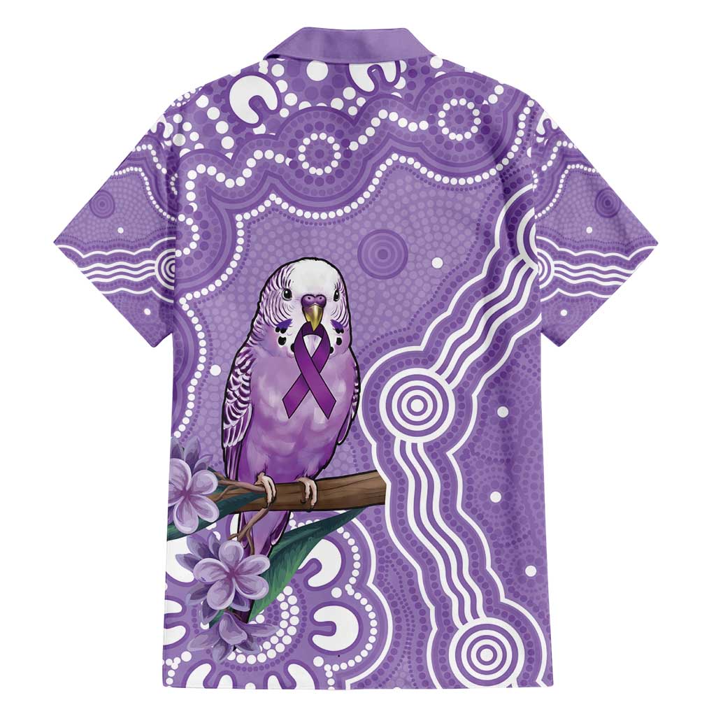 Australia Epilepsy Awareness Family Matching Off Shoulder Maxi Dress and Hawaiian Shirt Purple Budgerigar Plumeria Aboriginal - Aussie Hoodie