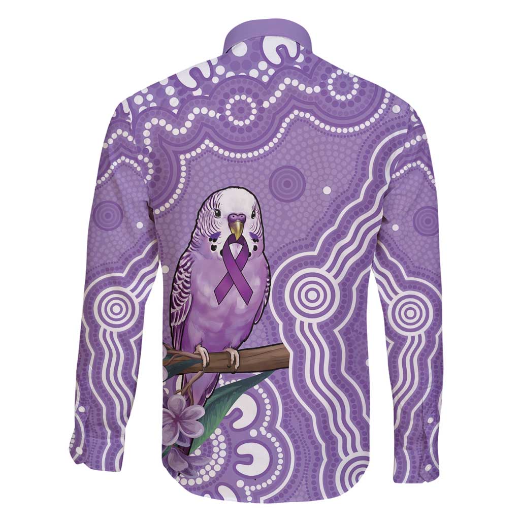 Australia Epilepsy Awareness Family Matching Off Shoulder Short Dress and Hawaiian Shirt Purple Budgerigar Plumeria Aboriginal - Aussie Hoodie