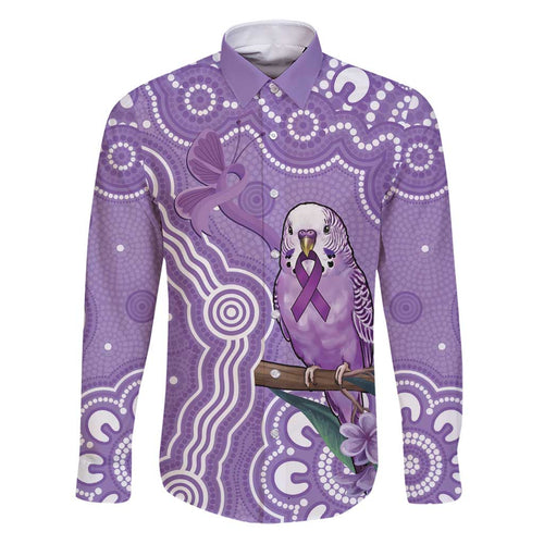 Australia Epilepsy Awareness Family Matching Puletasi and Hawaiian Shirt Purple Budgerigar Plumeria Aboriginal - Aussie Hoodie