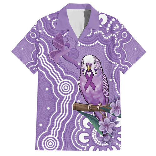Australia Epilepsy Awareness Family Matching Short Sleeve Bodycon Dress and Hawaiian Shirt Purple Budgerigar Plumeria Aboriginal - Aussie Hoodie