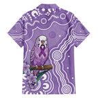 Australia Epilepsy Awareness Family Matching Tank Maxi Dress and Hawaiian Shirt Purple Budgerigar Plumeria Aboriginal - Aussie Hoodie