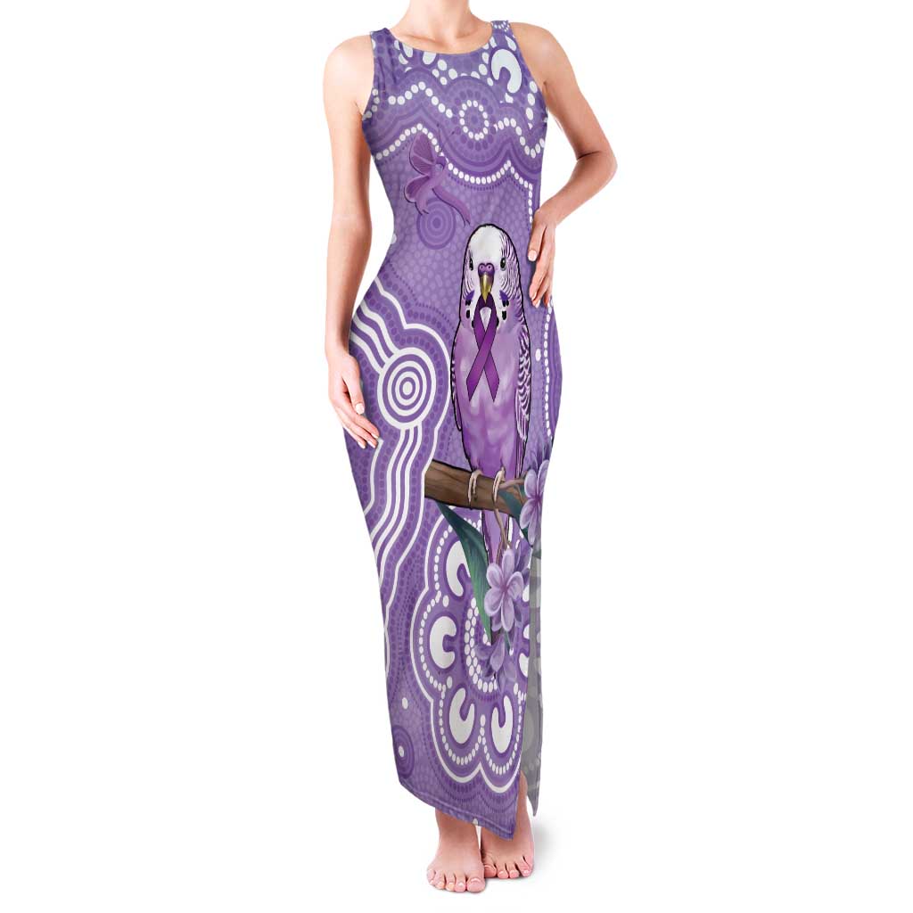 Australia Epilepsy Awareness Family Matching Tank Maxi Dress and Hawaiian Shirt Purple Budgerigar Plumeria Aboriginal - Aussie Hoodie