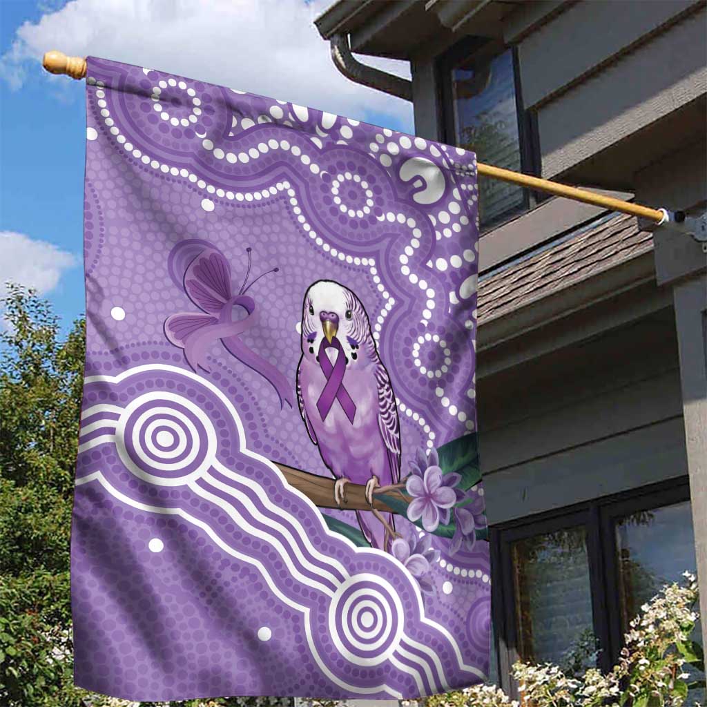 Australia Epilepsy Awareness Garden Flag Purple Budgerigar Plumeria Aboriginal - Aussie Hoodie