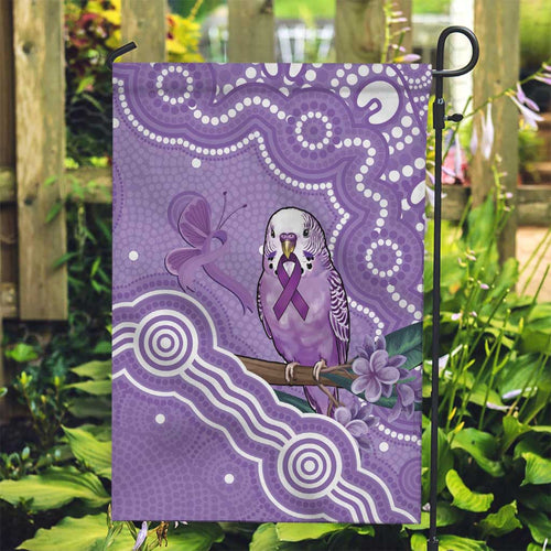 Australia Epilepsy Awareness Garden Flag Purple Budgerigar Plumeria Aboriginal - Aussie Hoodie
