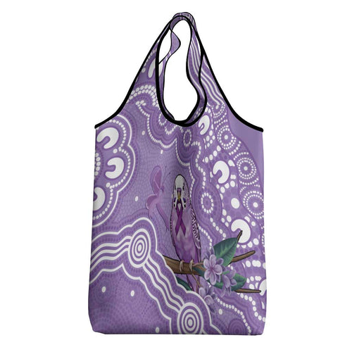 Australia Epilepsy Awareness Grocery Bag Purple Budgerigar Plumeria Aboriginal - Aussie Hoodie