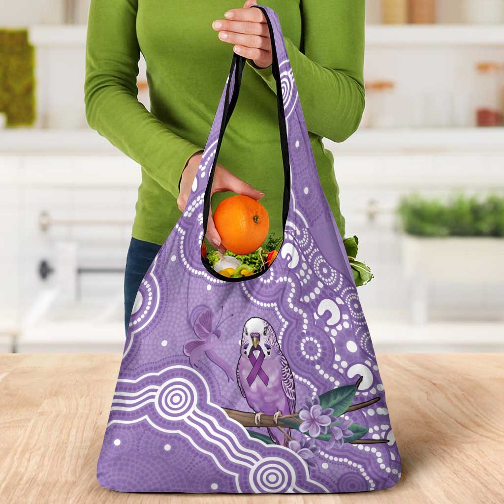 Australia Epilepsy Awareness Grocery Bag Purple Budgerigar Plumeria Aboriginal - Aussie Hoodie