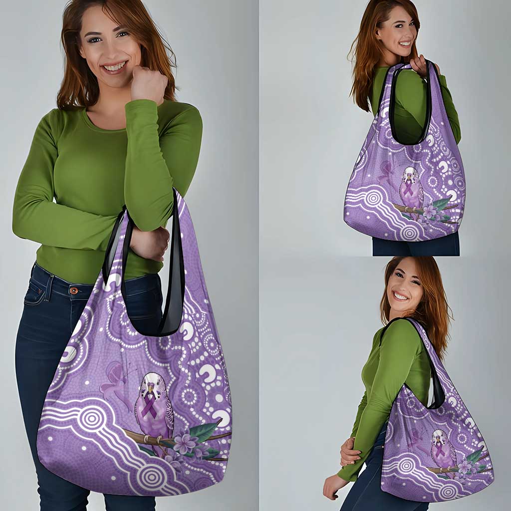 Australia Epilepsy Awareness Grocery Bag Purple Budgerigar Plumeria Aboriginal - Aussie Hoodie