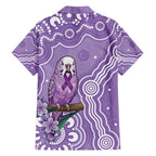Australia Epilepsy Awareness Hawaiian Shirt Purple Budgerigar Plumeria Aboriginal - Aussie Hoodie