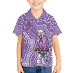 Australia Epilepsy Awareness Hawaiian Shirt Purple Budgerigar Plumeria Aboriginal - Aussie Hoodie