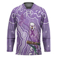 Australia Epilepsy Awareness Hockey Jersey Purple Budgerigar Plumeria Aboriginal - Aussie Hoodie