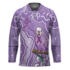 Australia Epilepsy Awareness Hockey Jersey Purple Budgerigar Plumeria Aboriginal - Aussie Hoodie
