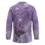 Australia Epilepsy Awareness Hockey Jersey Purple Budgerigar Plumeria Aboriginal - Aussie Hoodie