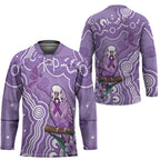 Australia Epilepsy Awareness Hockey Jersey Purple Budgerigar Plumeria Aboriginal - Aussie Hoodie