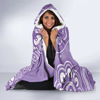 Australia Epilepsy Awareness Hooded Blanket Purple Budgerigar Plumeria Aboriginal - Aussie Hoodie