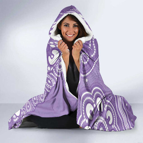 Australia Epilepsy Awareness Hooded Blanket Purple Budgerigar Plumeria Aboriginal - Aussie Hoodie