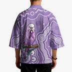 Australia Epilepsy Awareness Kimono Purple Budgerigar Plumeria Aboriginal - Aussie Hoodie