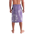 Australia Epilepsy Awareness Lavalava Purple Budgerigar Plumeria Aboriginal - Aussie Hoodie