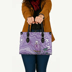 Australia Epilepsy Awareness Leather Bag Purple Budgerigar Plumeria Aboriginal - Aussie Hoodie