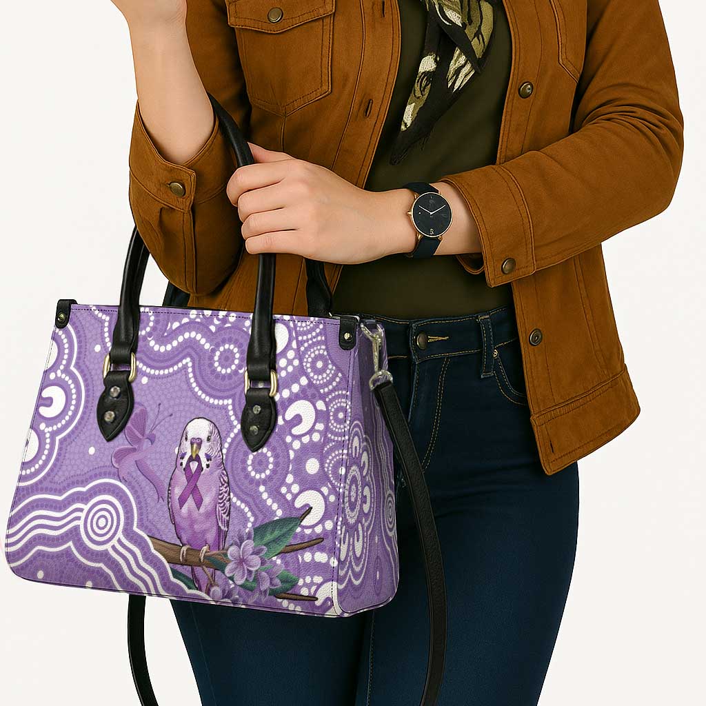 Australia Epilepsy Awareness Leather Bag Purple Budgerigar Plumeria Aboriginal - Aussie Hoodie