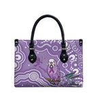 Australia Epilepsy Awareness Leather Bag Purple Budgerigar Plumeria Aboriginal - Aussie Hoodie