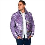 Australia Epilepsy Awareness Padded Jacket Purple Budgerigar Plumeria Aboriginal - Aussie Hoodie