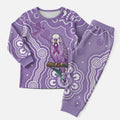 Australia Epilepsy Awareness Christmas Pajama Set Purple Budgerigar Plumeria Aboriginal - Aussie Hoodie