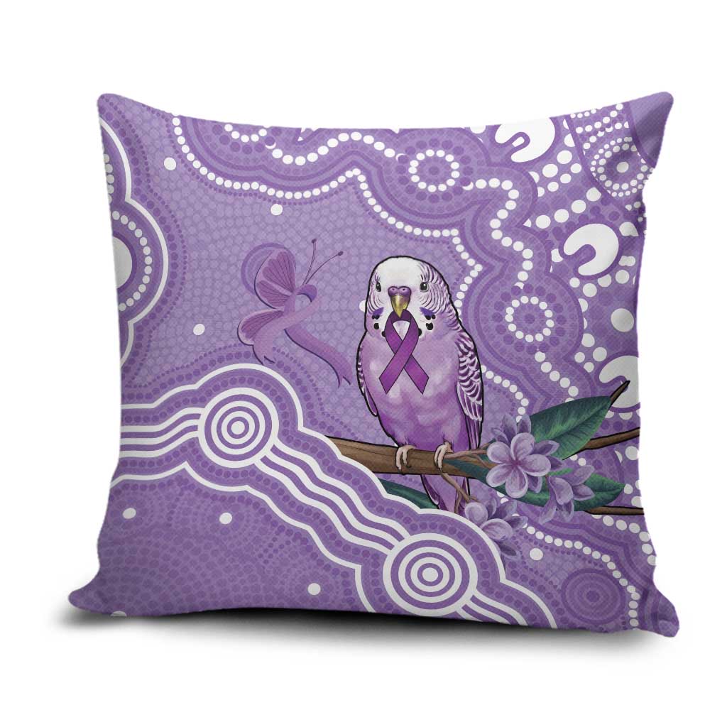 Australia Epilepsy Awareness Pillow Cover Purple Budgerigar Plumeria Aboriginal - Aussie Hoodie