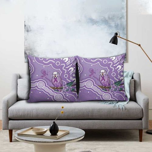 Australia Epilepsy Awareness Pillow Cover Purple Budgerigar Plumeria Aboriginal - Aussie Hoodie