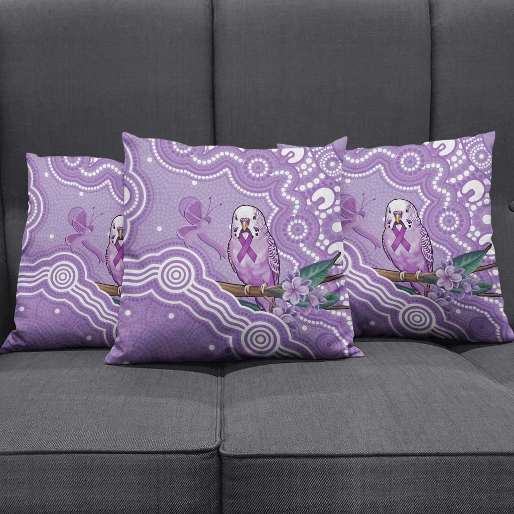 Australia Epilepsy Awareness Pillow Cover Purple Budgerigar Plumeria Aboriginal - Aussie Hoodie
