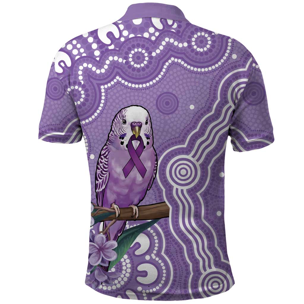 Australia Epilepsy Awareness Polo Shirt Purple Budgerigar Plumeria Aboriginal - Aussie Hoodie