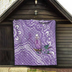 Australia Epilepsy Awareness Quilt Purple Budgerigar Plumeria Aboriginal - Aussie Hoodie