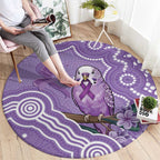Australia Epilepsy Awareness Round Carpet Purple Budgerigar Plumeria Aboriginal - Aussie Hoodie