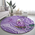 Australia Epilepsy Awareness Round Carpet Purple Budgerigar Plumeria Aboriginal - Aussie Hoodie