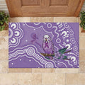 Australia Epilepsy Awareness Rubber Doormat Purple Budgerigar Plumeria Aboriginal - Aussie Hoodie