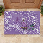 Australia Epilepsy Awareness Rubber Doormat Purple Budgerigar Plumeria Aboriginal - Aussie Hoodie