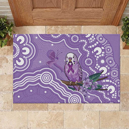 Australia Epilepsy Awareness Rubber Doormat Purple Budgerigar Plumeria Aboriginal - Aussie Hoodie
