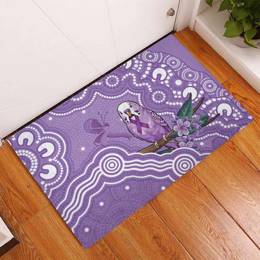 Australia Epilepsy Awareness Rubber Doormat Purple Budgerigar Plumeria Aboriginal - Aussie Hoodie