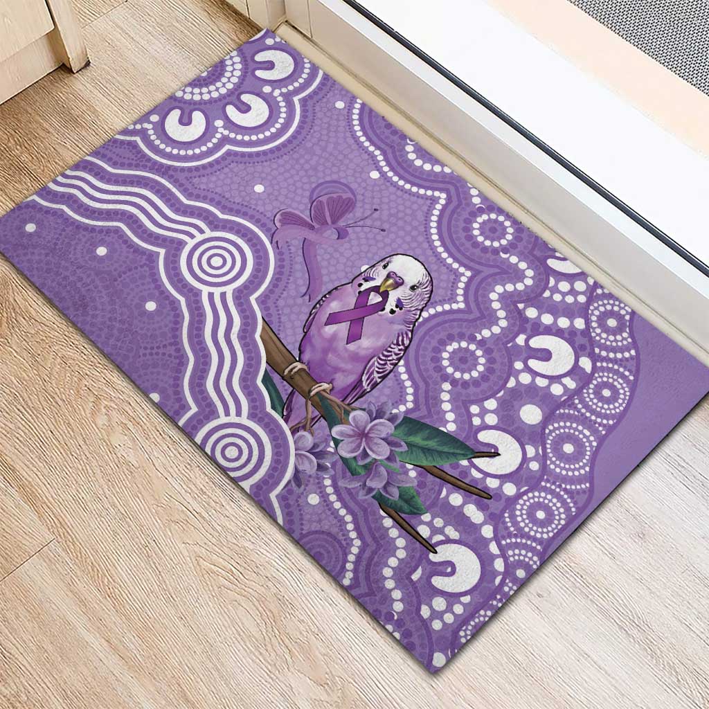 Australia Epilepsy Awareness Rubber Doormat Purple Budgerigar Plumeria Aboriginal - Aussie Hoodie