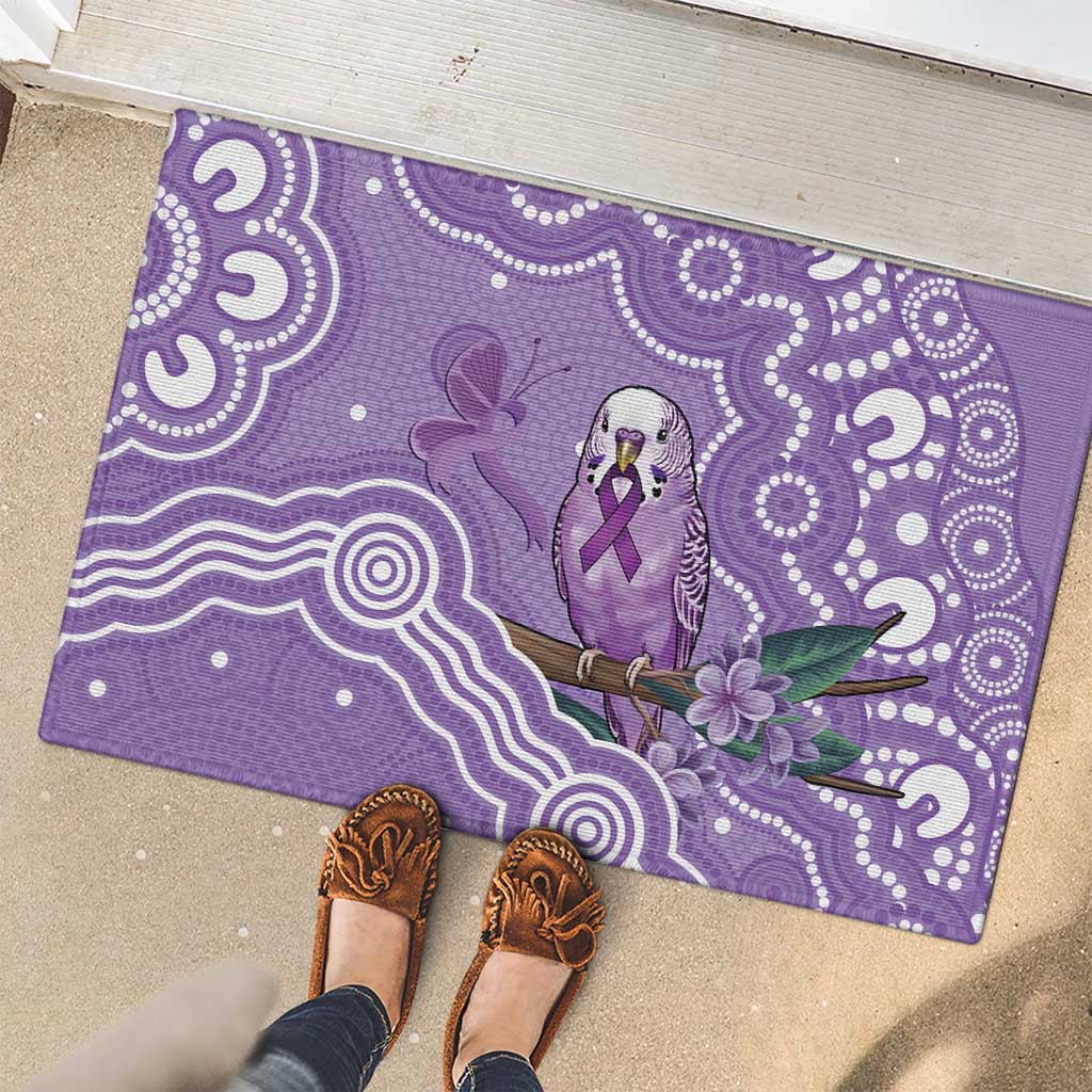 Australia Epilepsy Awareness Rubber Doormat Purple Budgerigar Plumeria Aboriginal - Aussie Hoodie