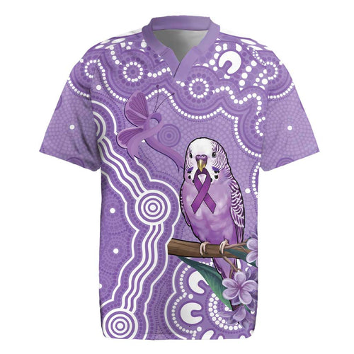 Australia Epilepsy Awareness Rugby Jersey Purple Budgerigar Plumeria Aboriginal - Aussie Hoodie