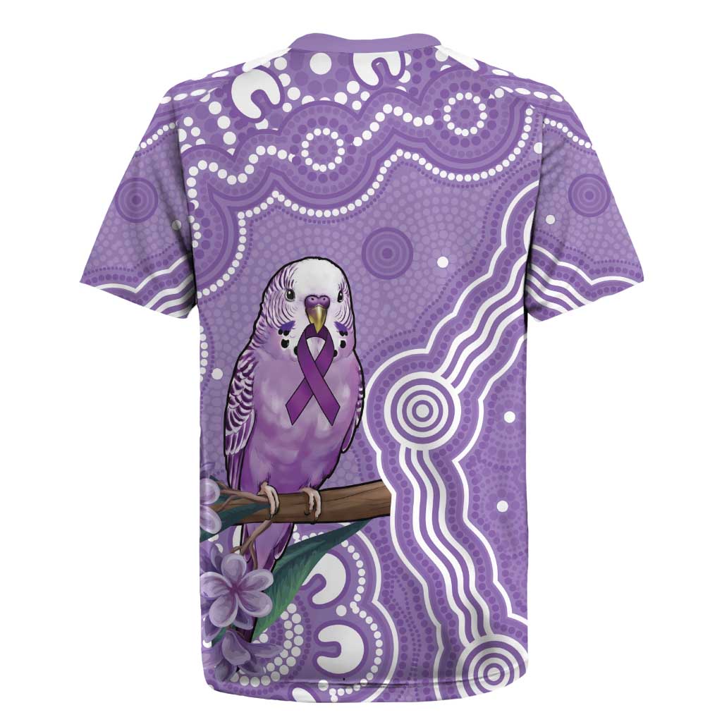 Australia Epilepsy Awareness Rugby Jersey Purple Budgerigar Plumeria Aboriginal - Aussie Hoodie