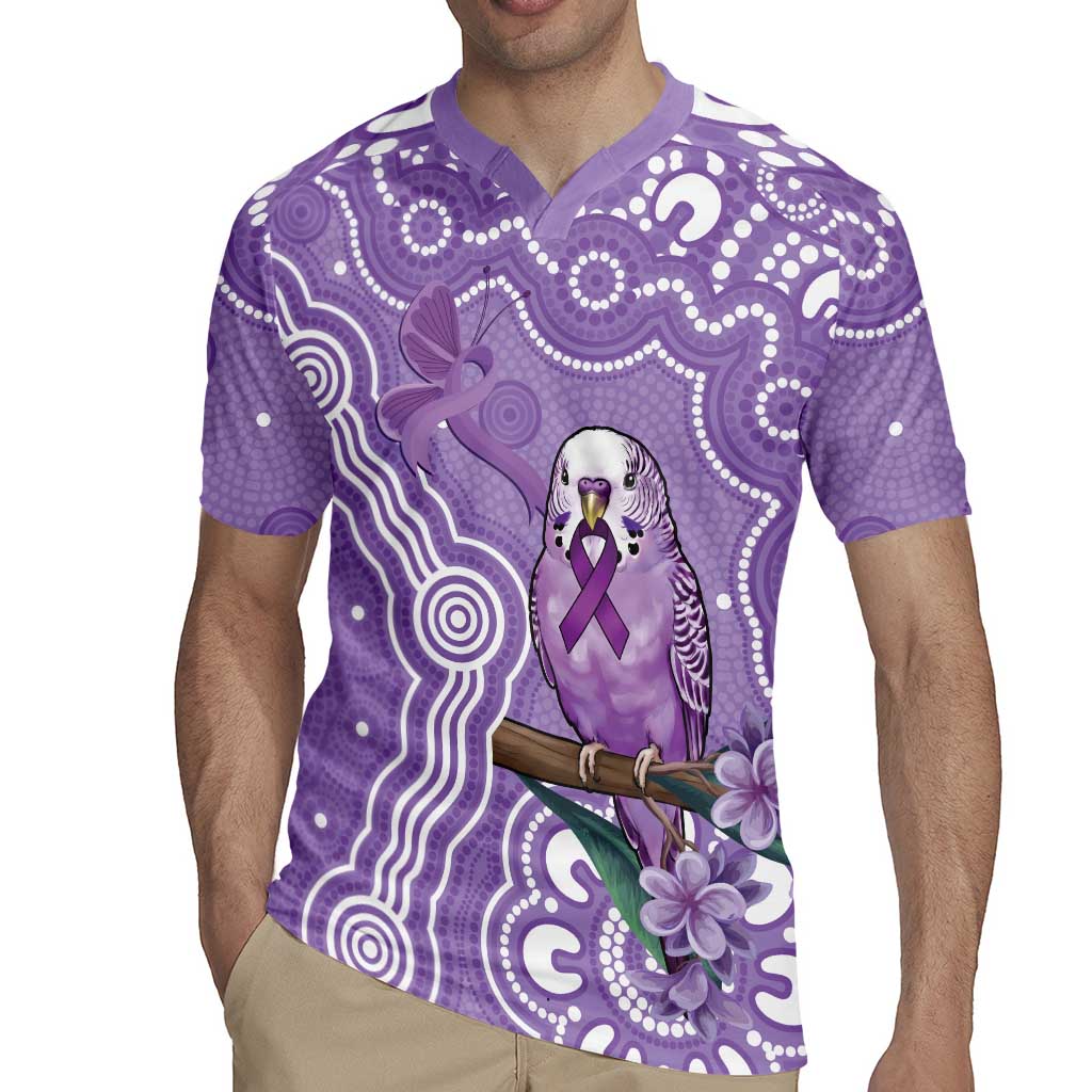 Australia Epilepsy Awareness Rugby Jersey Purple Budgerigar Plumeria Aboriginal - Aussie Hoodie