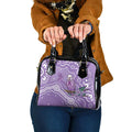 Australia Epilepsy Awareness Shoulder Handbag Purple Budgerigar Plumeria Aboriginal - Aussie Hoodie