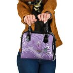 Australia Epilepsy Awareness Shoulder Handbag Purple Budgerigar Plumeria Aboriginal - Aussie Hoodie