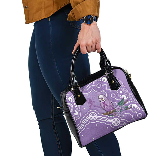 Australia Epilepsy Awareness Shoulder Handbag Purple Budgerigar Plumeria Aboriginal - Aussie Hoodie
