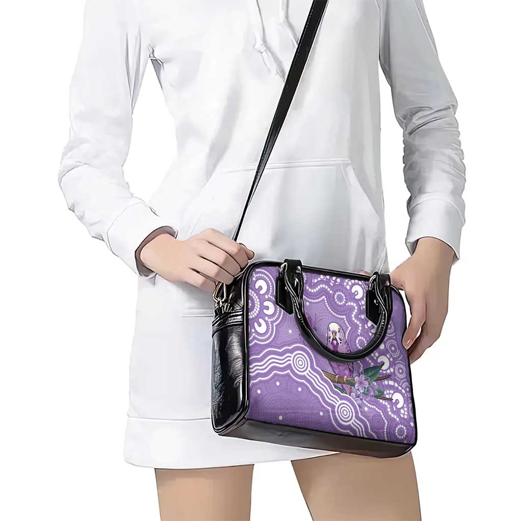 Australia Epilepsy Awareness Shoulder Handbag Purple Budgerigar Plumeria Aboriginal - Aussie Hoodie