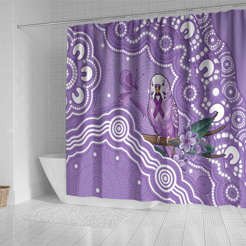 Australia Epilepsy Awareness Shower Curtain Purple Budgerigar Plumeria Aboriginal - Aussie Hoodie