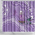 Australia Epilepsy Awareness Shower Curtain Purple Budgerigar Plumeria Aboriginal - Aussie Hoodie