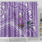 Australia Epilepsy Awareness Shower Curtain Purple Budgerigar Plumeria Aboriginal - Aussie Hoodie